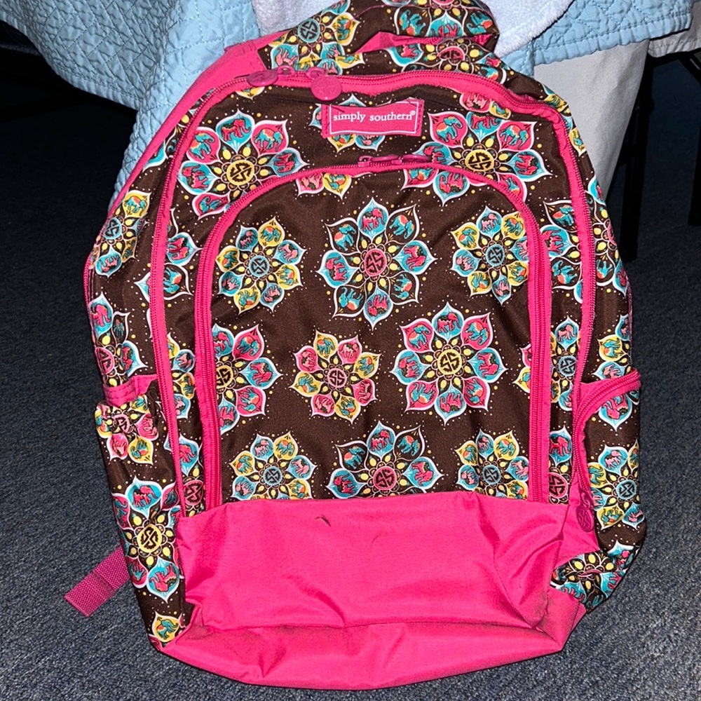 Simply southern elephant bookbag